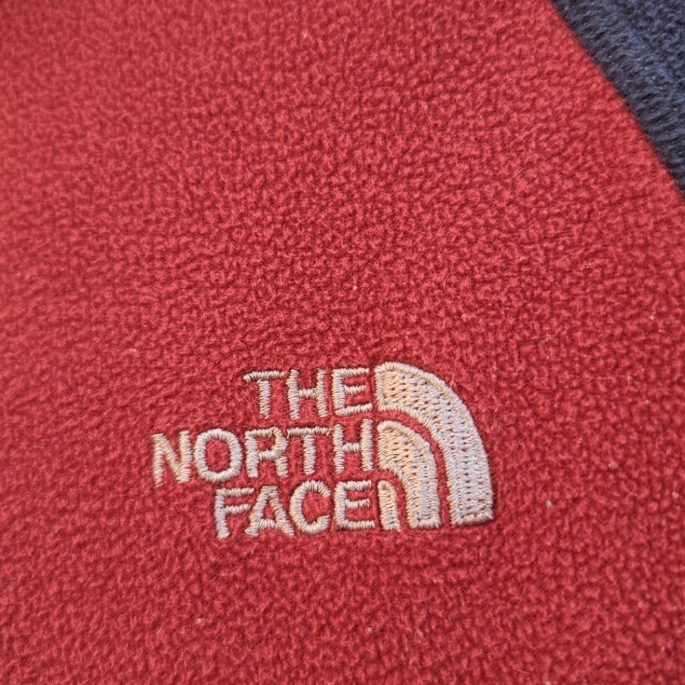 THE NORTH FACE Red Blue Hoodie Full Zipper Jacket Fleece Boys S 7 PLAY CONDITION - Picture 5 of 16